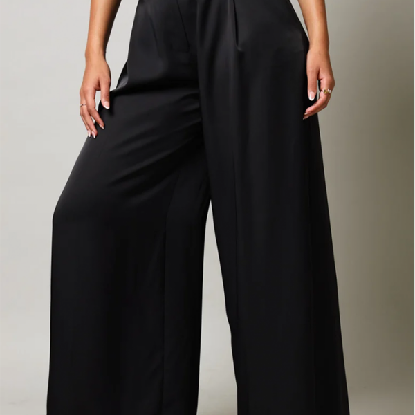 Belted Satin Pants