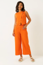 Culotte Linen Look Pants - Image 6