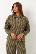 Placket Stripe Top